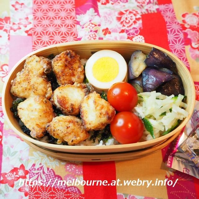 双子のパンダちゃん　〓　鶏むね肉のから揚げ弁当。