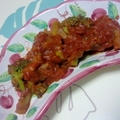 鶏肉とブロッコリーのトマト煮込み