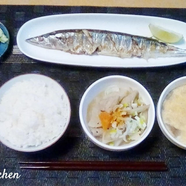 我が家の「もつ煮」定食
