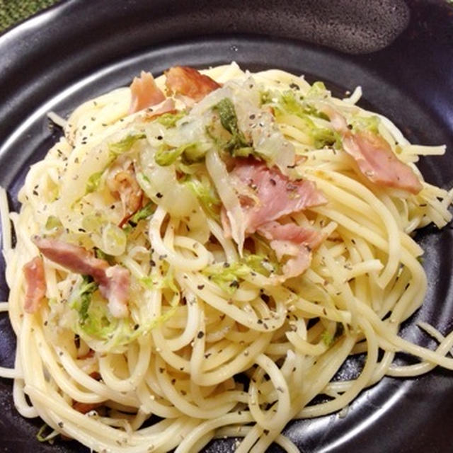 白菜とベーコンのパスタ☆色気！？