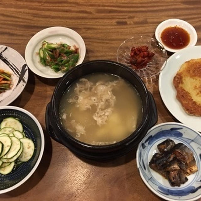 夜は韓国料理