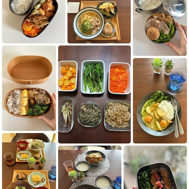 1週間の日持ちおかずとそれを使って作る50代オット用弁当、大学生次女とのおうちお昼ごはん、晩ごはんの献立と最新レシピ4つ