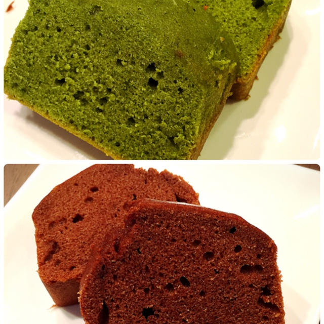 母の日♡父の日に☆米粉の抹茶とココアのパウンドケーキ