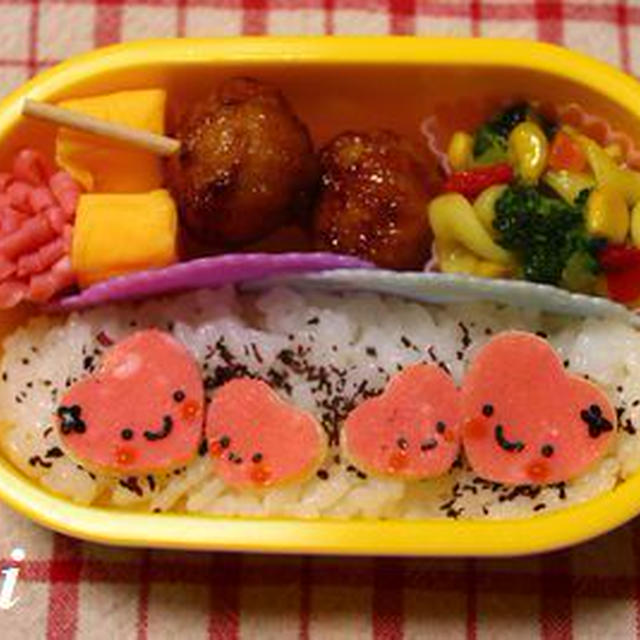 キャラ弁**ハートがいっぱい♡