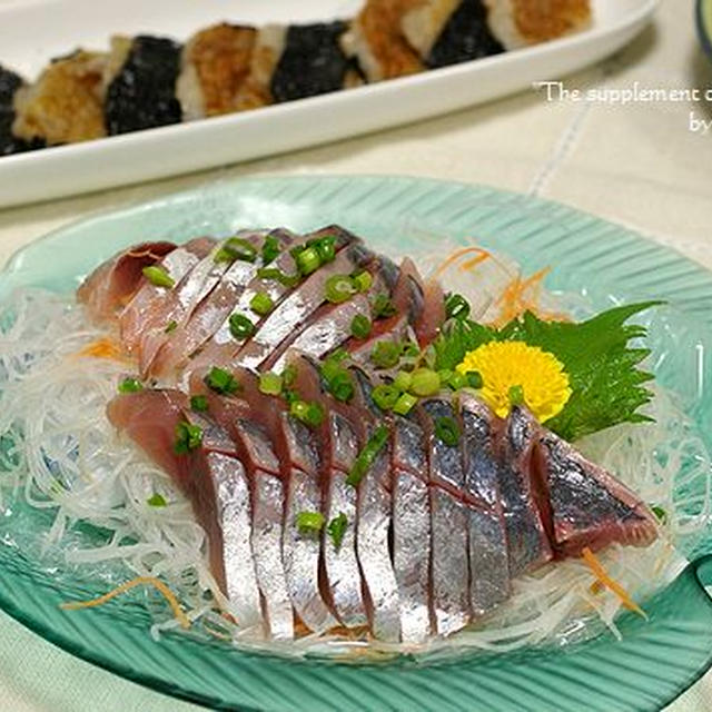 お刺身と長芋で。
