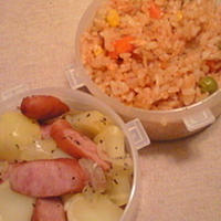 【お弁当】ツナ缶と野菜ジュースのピラフ