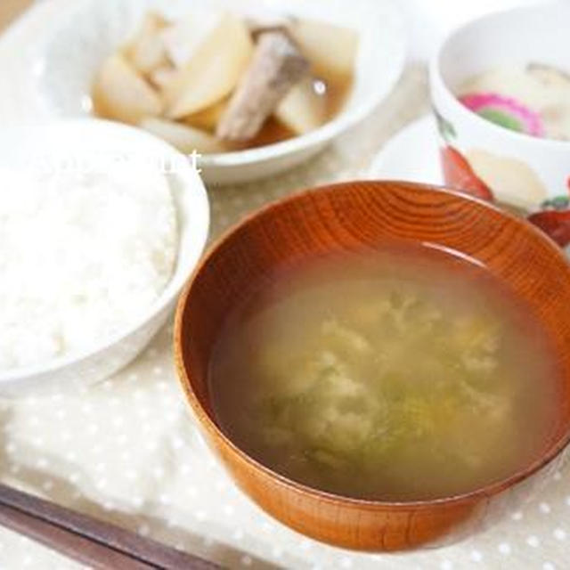 醤油糀でぶり大根とゆり根の茶碗蒸し