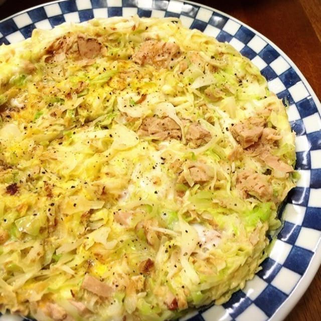キャベツ1/2個ぺろり♡キャベツとツナのオムレツ風♪ と ココナッツオイル♪