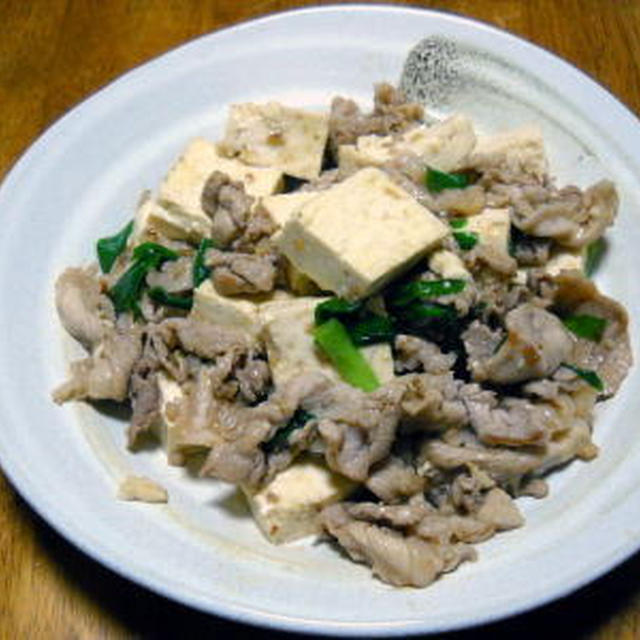 豆腐とニラの炒め煮