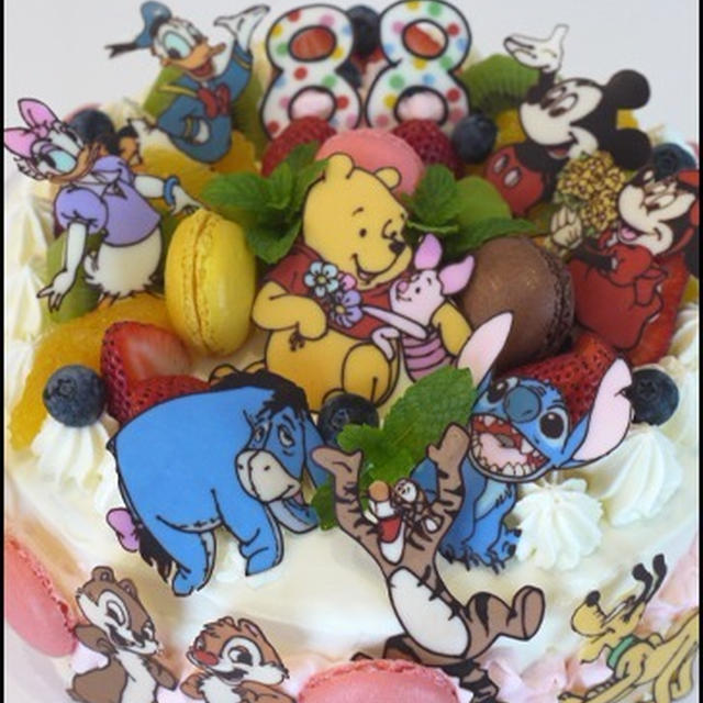 ディズニー大集合のケーキ