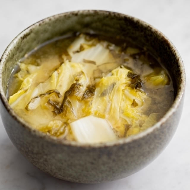 白菜と大根の高菜味噌汁のレシピ