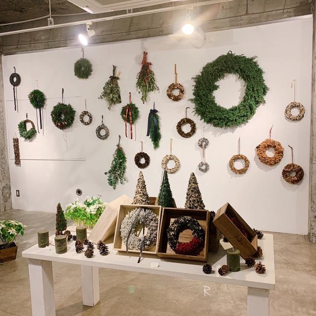 見てきました「花たくのクリスマスリースエキシビション」