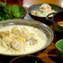 きのうの献立メモ。鶏肉と白菜のクリーム煮定食（2021.2.23）
