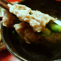 栃木県産にらで、ニラしゃぶ　シンプルだけど、美味しい♪