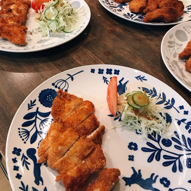 【鶏胸肉でチキンカツ】と長男のサイズ、、