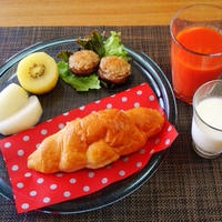 あきづき梨を見つけたよ☆椎茸の肉詰め♪☆♪☆♪