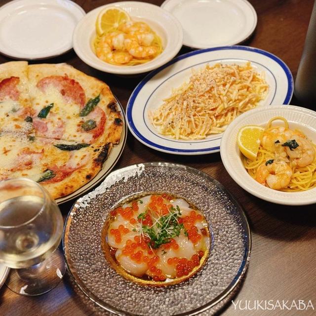 おうちイタリアン開店♪抜群のおいしさ！にんにくの効いたエビのスパゲティ！おうちで味わえる本格ピザ