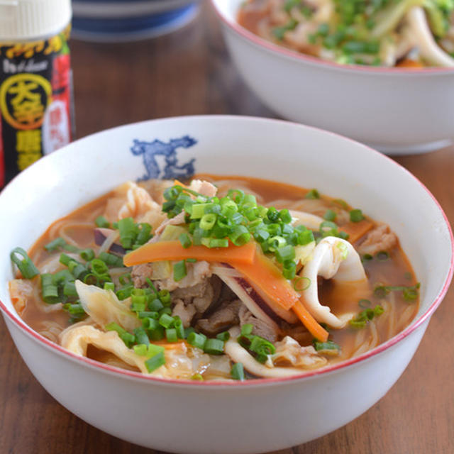 麺曜日の晩ごはん。