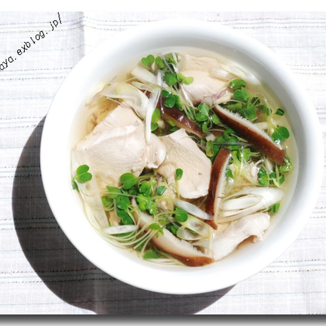 かいわれ大根と鶏むね肉の食べるスープ ダイエットメニュー By 魚屋三代目さん レシピブログ 料理ブログのレシピ満載