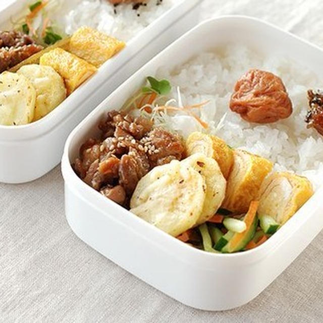 ◆豚小間生姜焼き弁当【親子弁】
