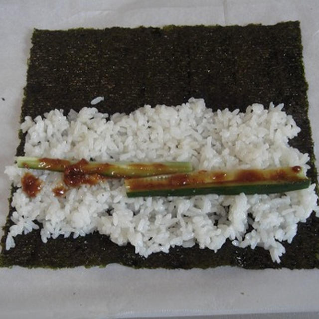 巻き簾がないけど、海苔巻き。
