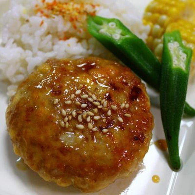 照り焼き風、お豆腐ハンバーグ