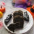 ハロウィンモチーフ『黒猫』『こうもり』の黒練りごまのパウンドケーキ♪