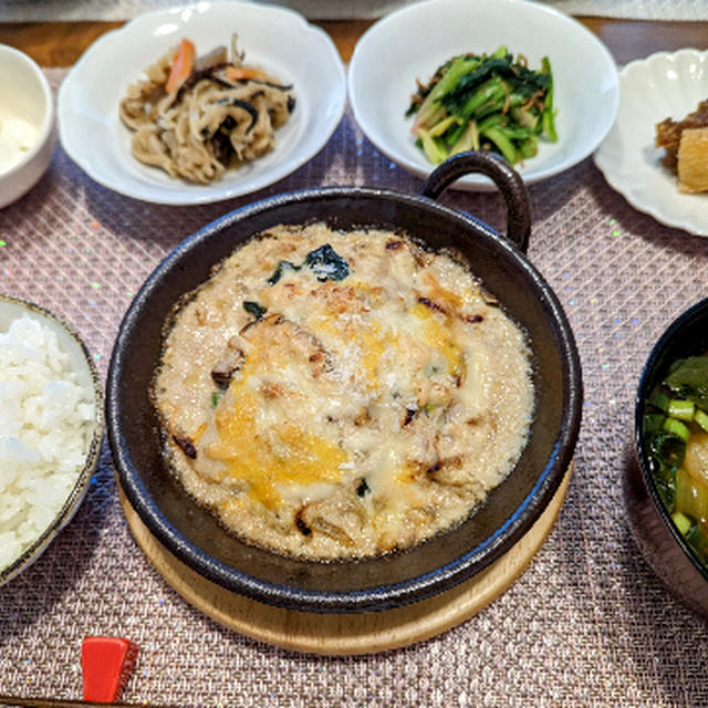 絹ごし豆腐で牡蠣のグラタン