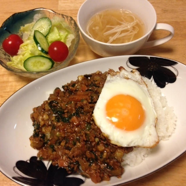 昨夜はキーマカレーなど～