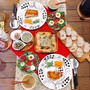 ２０２４クリスマスの晩ごはん（チキンソテーディアボラソース・ポテトグラタン・リースサラダ・ゴディバチョコケーキ）