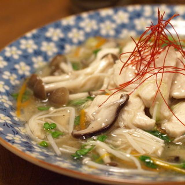 鶏胸肉のとろみキノコ餡かけ　　お料理トレンド研究所「おうち居酒屋」ブーム大研究！！