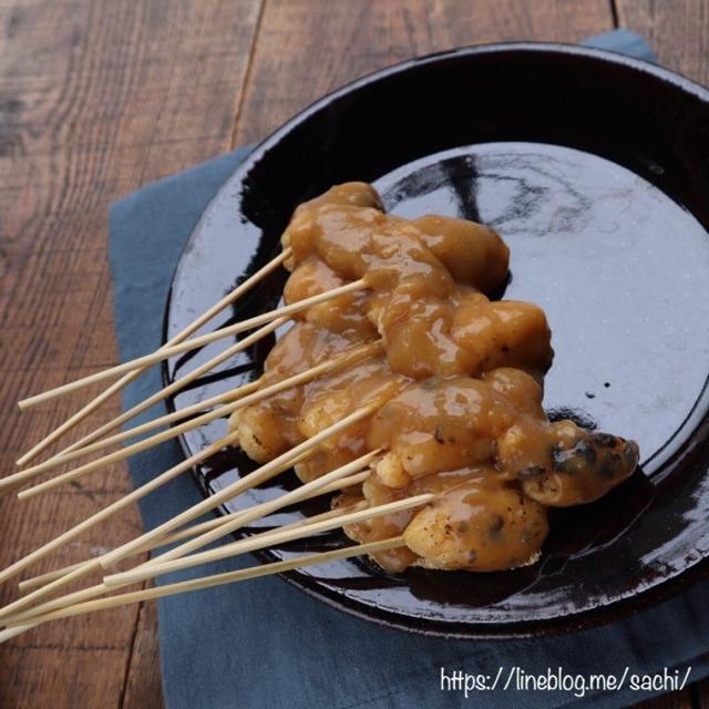 あぶり餅を作る息子♡