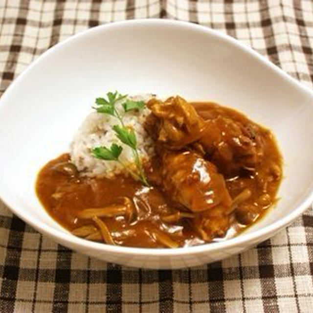 ＊きのことチキンのトマトカレー＊