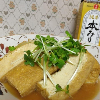 純米本みりんで作る「厚揚げの旨煮」