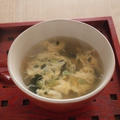混ぜ込みわかめ枝豆で餅入り和風スープの朝ごはん by Sachi（いちご）さん