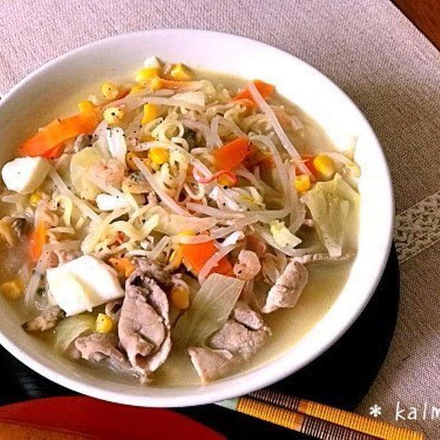 【乳がんサバイバー】インスタント麺で簡単♪長崎ちゃんぽん風＊倦怠感がある時に【療養レシピ】