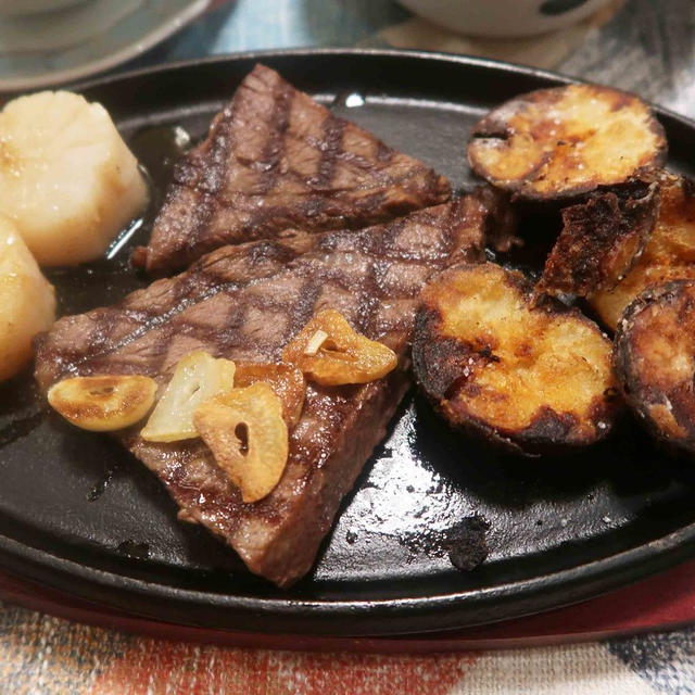 宮崎牛のステーキの晩ご飯と　リボベジいろいろ♪
