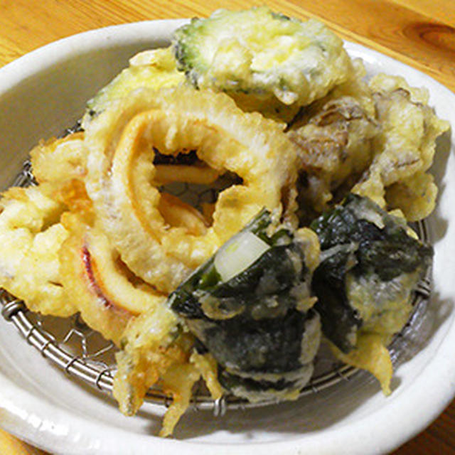 イカの天ぷら らっきょうとわかめの天ぷら By たんぽぽさん レシピブログ 料理ブログのレシピ満載