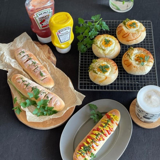 「ウインナーパン」と「たまごパン」を作ってみました♪