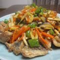 鯵の唐揚げ　甘酢あんかけ