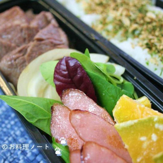 息子の焼き肉弁当！