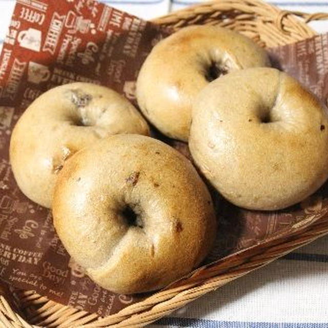 シナモンレーズンベーグル♪
