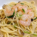 海老とルッコラの塩味パスタ
