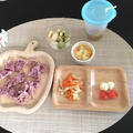 【離乳食完了期】紫芋粉とレーズンのオートミールパン