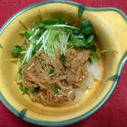 かいわれ菜入りなめ茸おろし