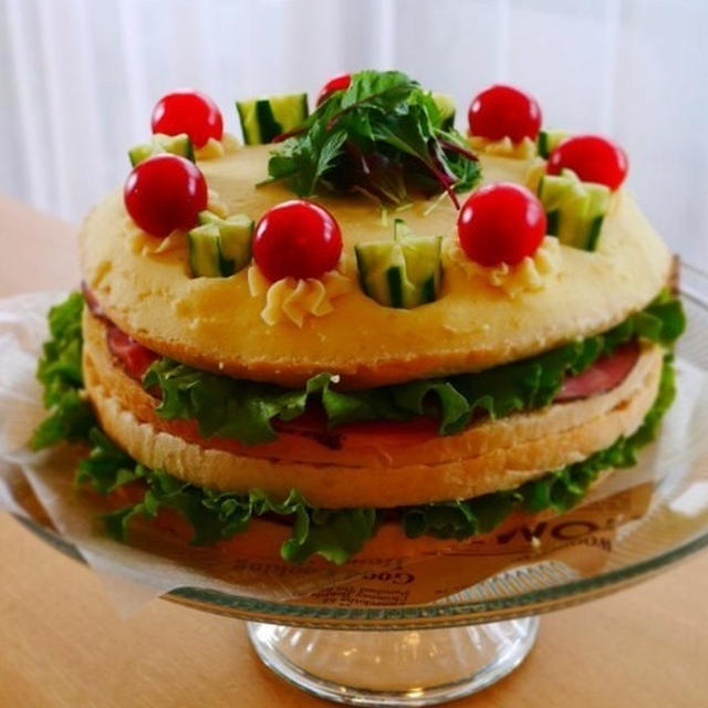 サンドイッチケーキ＊スポンジケーキみたいなパンアレンジ♪