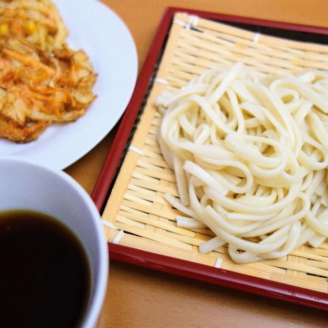 かき揚げうどん　冷と温