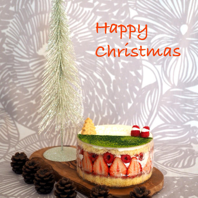 今年のクリスマスケーキは、スコップケーキで楽チン♪