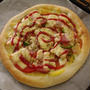オレガノでトマトと厚切りベーコンのピザ☆３０分で焼けるピザ