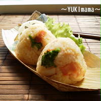 お花見弁当にも＾＾～菜の花と新玉ねぎ＆ベーコンのおにぎり～